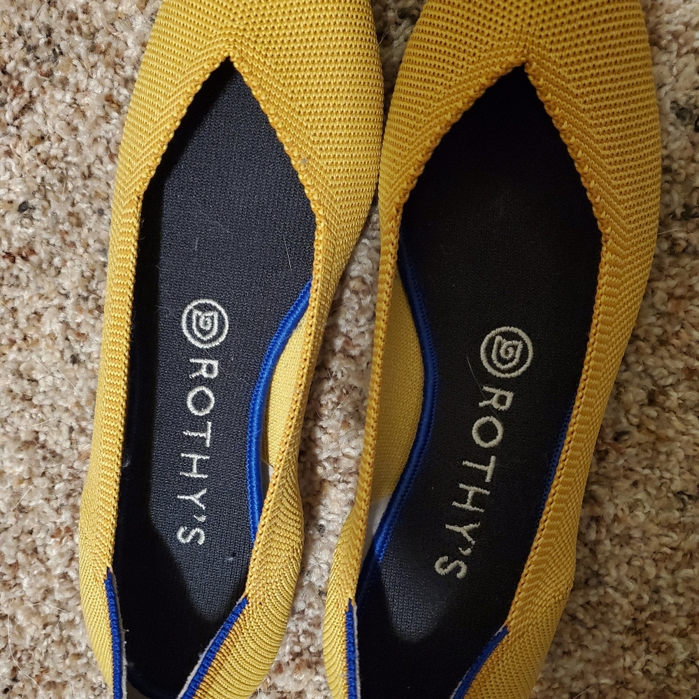 Yellow Rothys size 8